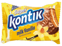 KONTI Sandwich Cookies ""Super Kontik"" Vanilla & Milk 90g*36