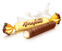 ROSHEN Loose Candies ""Konafetto Bianko"" In Choco Glaze #5663(Halal) 11.02lb (2.2lb*5)