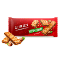 ROSHEN Wafers Sandwich Extra Crunch Hazelnut #7469 (Kosher&Halal) 142g*15