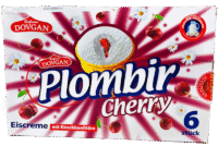 DOVGAN Plombir Ice Cream w/Cherry Cones (6 pack x 120g)*6 (#3002)