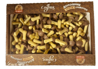 DOMASHNIE GRIBOCHKI Cookies w/Milk Chocolate Glaze 500g Box