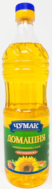 CHUMAK Sunflower Oil Unrefined 0.9L*15