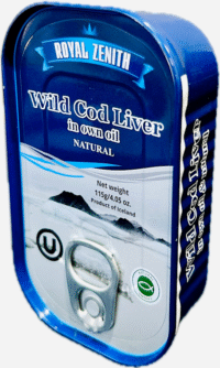 ROYAL ZENITH Wild Cod Liver in Own Oil 115g*12 E/O