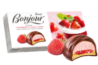 KONTI Bonjour Desset Strawberry w/Cream(HALAL)232g*