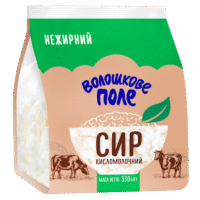VOLOSHKOVE POLE Farmer's Cheese 0% 330g*10