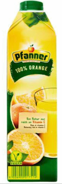 PFANNER Austrian Orange Juice 100% 1L*8