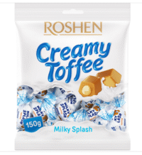 ROSHEN Toffee Candy Milky Splash w/Milky Filling #3721 (Kosher, Halal) 150g*12