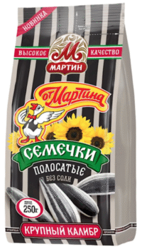 FROM MARTIN Striped Unsalted Sunflower Seeds (Polosatie-Otbornie) 250g*10