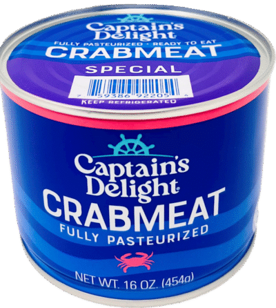 CAPTAIN'S DELIGHT Crab Meat ""Special""(Keep Refrigerated) 1lb*12