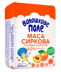 VOLOSHKOVE POLE Sweet Farmer's Cheese Mass With Dried Apricot 200g*20