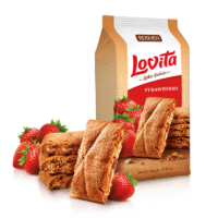ROSHEN Cake Cookies Lovita Strawberry #4758(Kosher&Halal) 168g*16