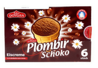 DOVGAN Chocolate Plombir Ice Cream Cones (6 pack x 120g)*6 (#3005)