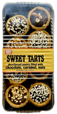 BAKEWAY Sweet Tarts with Caramel, Chocolate & Peanuts 350g*18