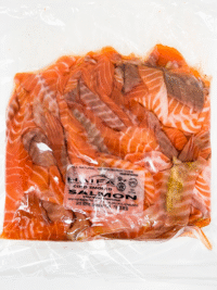 HAIFA Cold Smoked Salmon Bits Gray  V/P  30lb (5lbs*6) (Kosher)