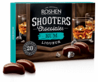 ROSHEN Chocolate W/Rum Gift Box ""Shooters"" #8932 (Kosher) 150g*10