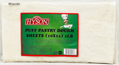 HYSON Puff Pastry Dough Sheet (Kosher&Halal) 1Lb*27(H101)