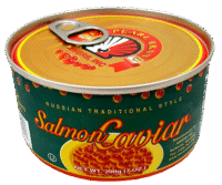 RED PEARL CAVIAR Salmon Caviar ""Tradition"" (Kosher) 200g*24