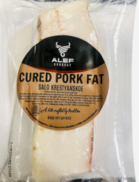 ALEF ""Salo Krestyanskoe"" Salted Port Fat 12oz Pre-pack ~25LB by weight
