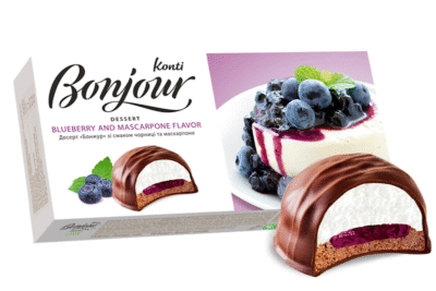 KONTI Bonjour Dessert Blueberry & Mascarpone(HALAL) 232g*9