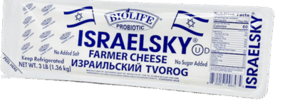 BIOLIFE Farmers Cheese Loaf Israeli (Kosher) *18lb (3lb*6)