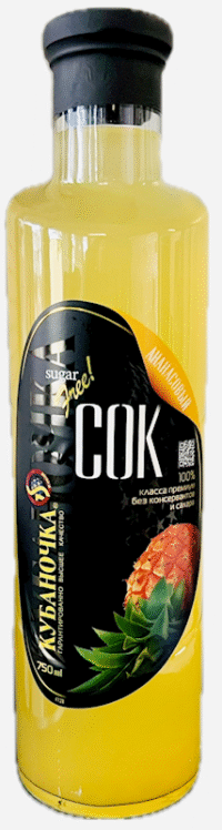 KUBANOCHKA Pineapple Juice 0.75L*6 (Glass)