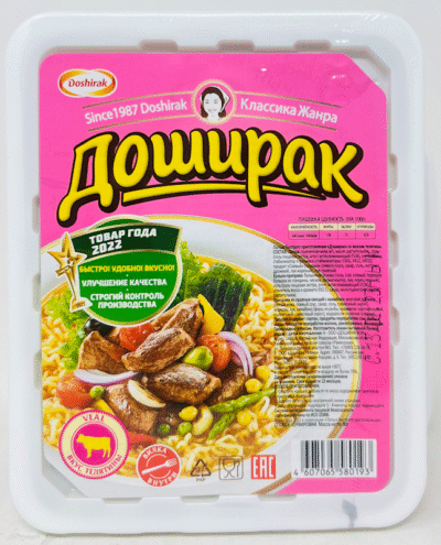 DOSHIRAK Instant Noodles w/Veal Taste 90g*24