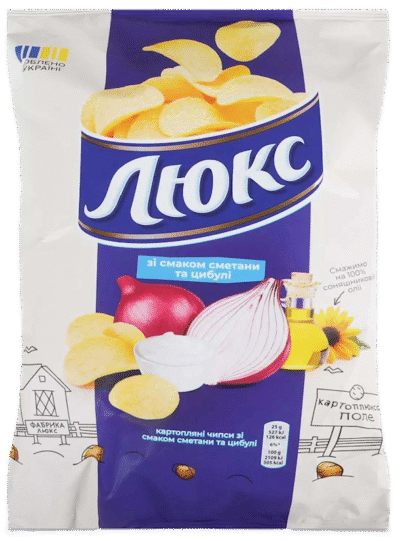 LUX Potato Chips Sour Cream & Onion Flavor 125g*22