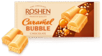 ROSHEN Aerated White Chocolate W/Caramel #4719(Kosher&Halal) 80g*20