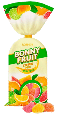 ROSHEN Jelly Candy Bonny Fruit Citrus Mix #4254(Kosher&Halal) 200g*18 (bag)