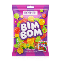 ROSHEN Hard Candy Bim-Bom w/Fruit-Berry Filling #3707(Kosher&Halal)  200g*11