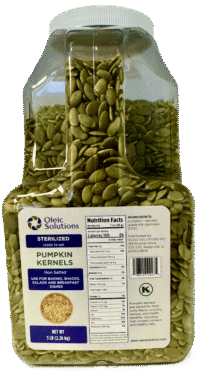 OLEIC SOLUTIONS Pumpkin Kernels (Ready to eat) Kosher 5lb*4