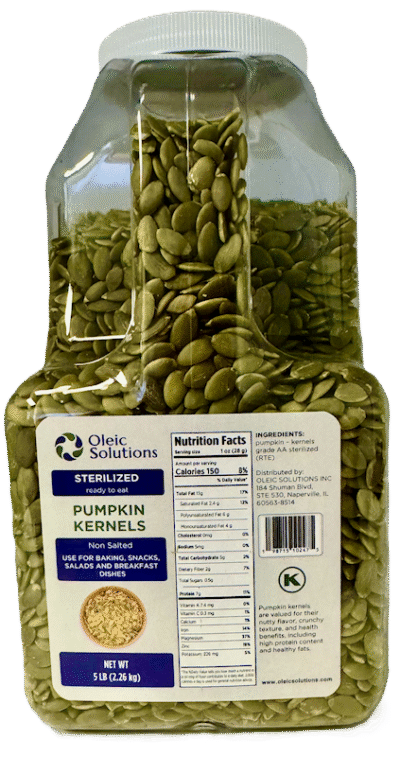 OLEIC SOLUTIONS Pumpkin Kernels (Ready to eat) Kosher 5lb*4