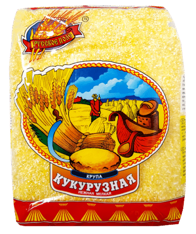 RUSSKOE POLE Corn Groats (Kukuruznaya) 750g*12