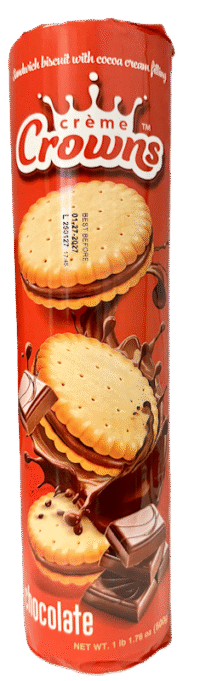 CREME CROWNS Sandwich Creme Chocolate Cookies  500g*15