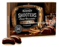 ROSHEN Chocolate W/Whiskey Gift Box ""Shooters"" #3706(Kosher) 150g*10