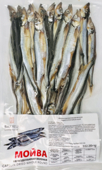 BAKREU Dry Fish Capelin (Moyva) V/P 250g*16