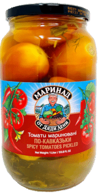 UNCLE LENYA ""PO KAVKAZSKI"" SPICY RED TOMATOES 1L*12