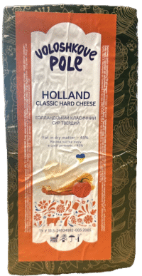 VOLOSHKOVE POLE Hard Cheese Holland 45% Block ~ 48lb (4*12lb)