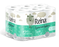 REINA Toiler Paper Classic White 12 Rolls (2 layer soft) *4