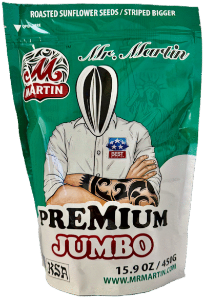 MR. MARTIN Premium JUMBO Sunflower Seeds Unsalted (Kosher) 450g*12