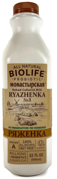 BIOLIFE Ryazhenka Monastirskaya (Kosher) 32oz*12