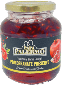 PALERMO Pomegranate Preserves 372g/13.1oz*6  (Kosher) (25% fruit)