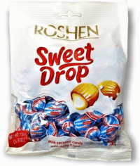 ROSHEN Caramel Sweet Drop w/Milky Filling #7339(Kosher&Halal) 378g*12