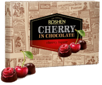 ROSHEN Dark Chocolate W/Liquor Gift Box ""Cherry"" #5152(Kosher) 155g*10