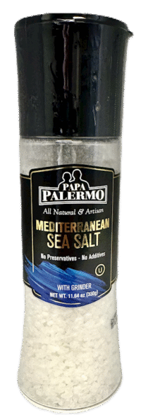 PALERMO Mediterranean Sea Salt with Grinder (Kosher) 11.3oz*6