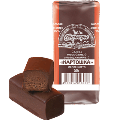 SVITLOGOR'E Choco Glazed Cheesecake 15% Kartoshka 50g*12 (#436)