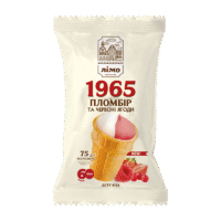LIMO Ice Cream 'Plombir 1965' Red Berries in Wafer Cone 75g*30
