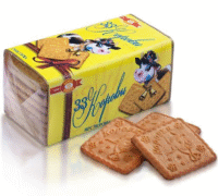 BISKVIT SHOKOLAD Cookies 33 Korovki Curd (Tvorog) 180g*30