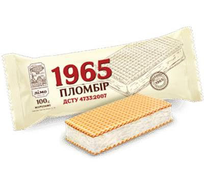 LIMO Ice Cream Sandwich 'Plombir 1965' in Waffer sheets 100g*25 (V5)