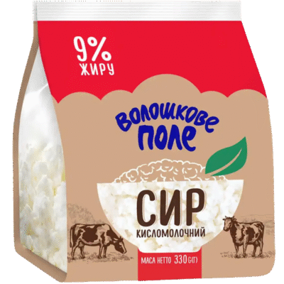 VOLOSHKOVE POLE Farmer's Cheese 9% 330g*10
